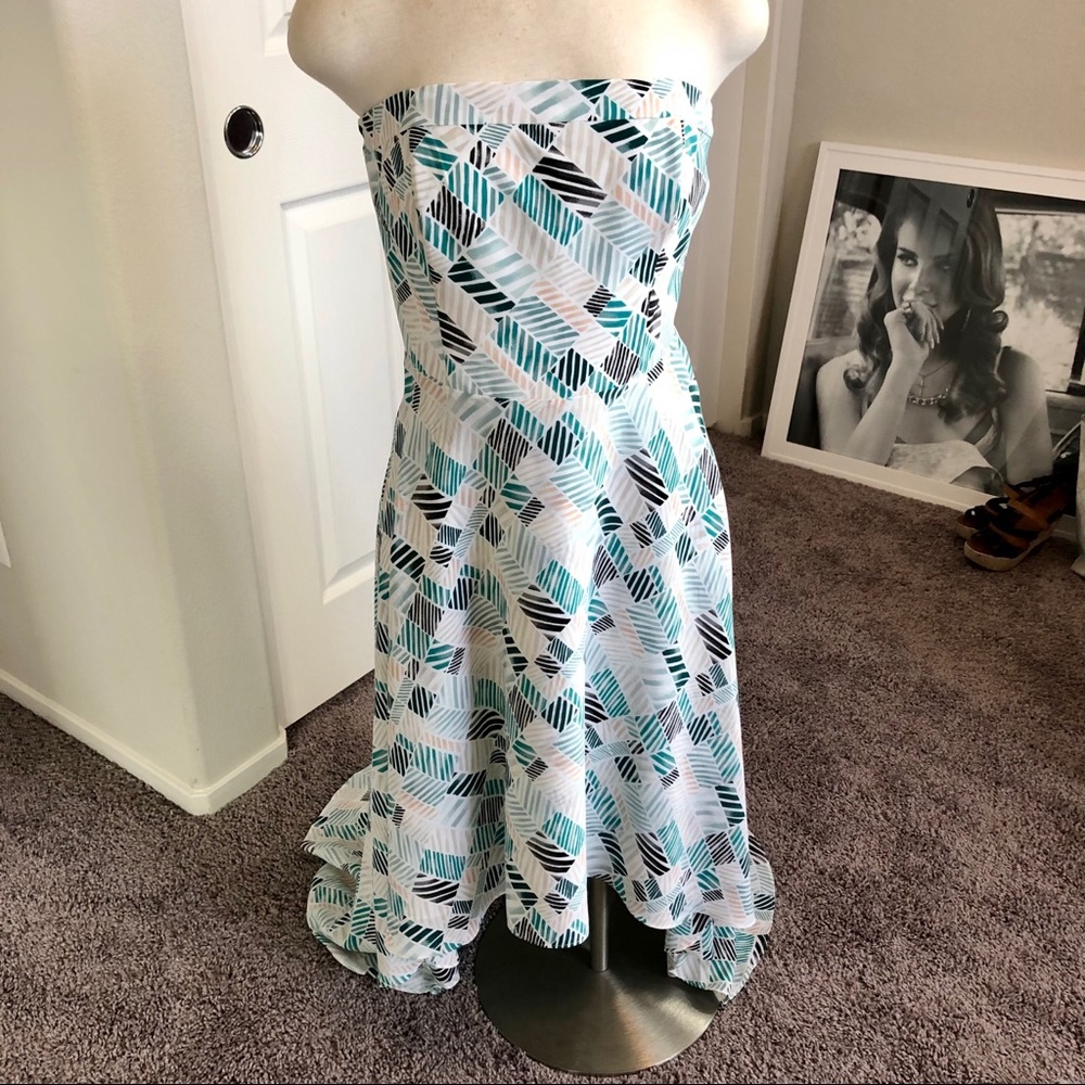 WHBM Line Pattern High-Low Multi-Way Dress